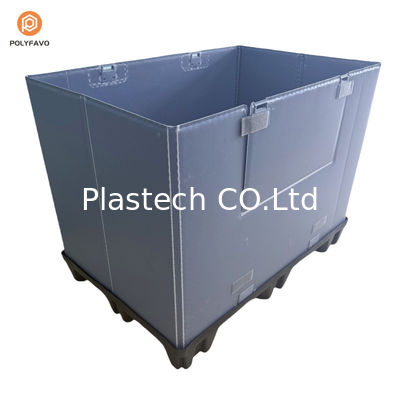 Blaue Faltschachtel mit Plastikhüllen für die individuelle Lagerung und Verpackung