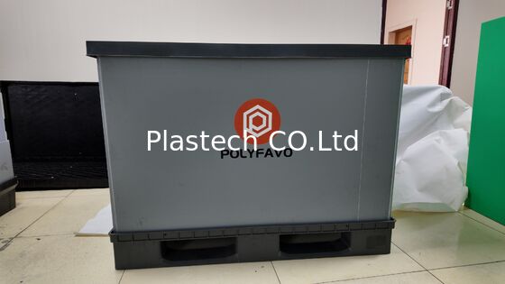 Einfach zusammenklappbare Palettenbox 1200x800mm PP Honigsackklappbare Behälter 4-Wege Eintritt Fumigation kostenlos Rückführbar für Auto Food Logistik