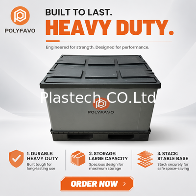PP-Honeycomb-Klapppalettenbox 1200x800mm Klappbares kundenspezifisches Logo OEM Rücksendebehälter
