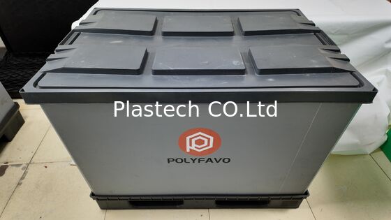 500kg Versandkartons Verpackungskarton 1200 * 800 * 900 mm mit Deckel faltbarer Behälter PolyBox