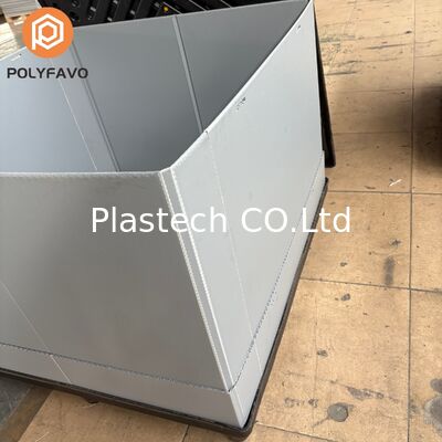 Tragfähigkeit 500 kg Versandkartons 1220 * 1140 * 900 mm Kunststoff-Lagerbehälter PP-Wabenplatten-Hüllenbox