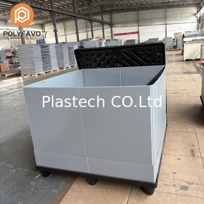Tragfähigkeit 500 kg Versandkartons 1220 * 1140 * 900 mm Kunststoff-Lagerbehälter PP-Wabenplatten-Hüllenbox