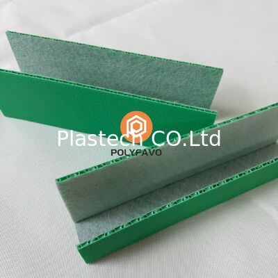 U-Kanal-Typ Kunststoffprofil Türschwellenschutz PP-Wabenplatte mit Filzmatte, matte Oberfläche, optional 3mm 5mm Dicke