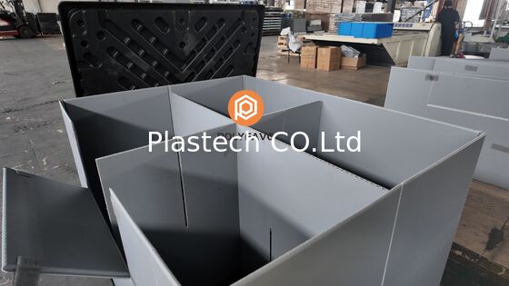  Collapsible Pallet Box for Warehouse Storage and Logistics Transport, Heavy Duty Foldable Bulk Box, Stackable with Lid