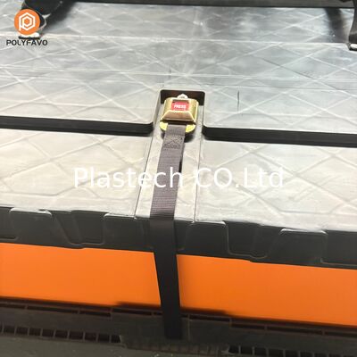 Collapsible Box for Storage and Transport, Foldable Pallet Box Heavy Duty Stackable, Bulk Container with Plastic Lid and Base