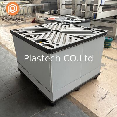 Collapsible Bulk Box for Warehouse, Foldable Pallet Box Wall Thickness 10mm 12mm, Stackable Custom Brand Logo Printing