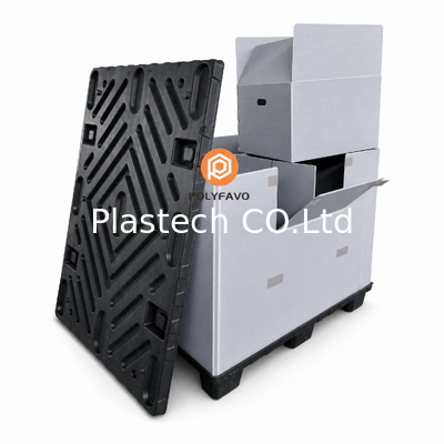 Made to Drawing Collapsible Pallet Box, Custom Cutouts Windows Holes, 300kg Dynamic Load 500kg Static Stackable Bulk Box