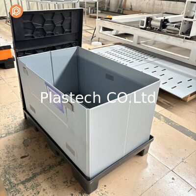Returnable Plastic Crates, Reusable Pallet Boxes Collapsible Pallet Crate, Foldable Plastic Pallet Box 500kg Static Load