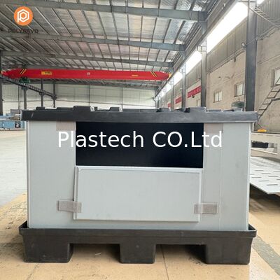 Plastic Crates Collapsible, Foldable Crate Pallet Box 10mm 12mm Wall, 300kg Dynamic 500kg Static Load Custom Color