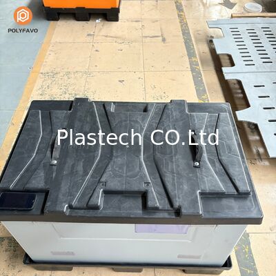 Collapsible Plastic Crate, Folding Container Pallet Box, Heavy Duty 500kg Static Load Custom Logo Printing 10mm 12mm