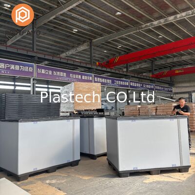 Coaming Box C Type Two Panel Design, EVA Foam Lining Collapsible Pallet Box, Foldable Sleeve Container Custom Logo Print